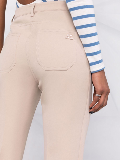 Shop Courrèges Straight-leg Trousers In Nude