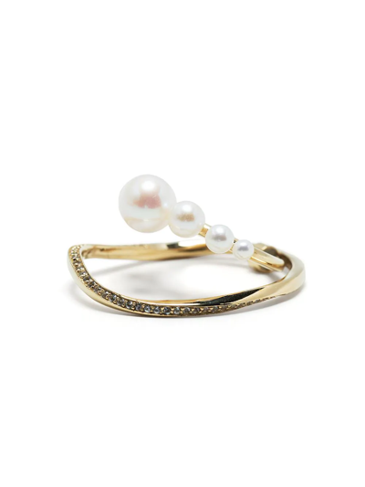 Shop Completedworks Gold Vermeil-plated Pearl And Topaz Ring
