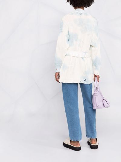 Golden Goose Tie-dyed Knitted Cardigan In Nude