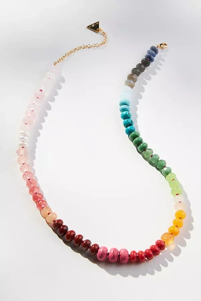 Shop Anthropologie Rainbow Stone Necklace In Assorted