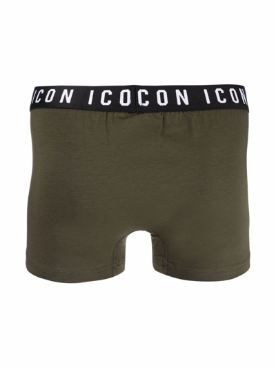 Dsquared2 Logo Waist Boxers In Green