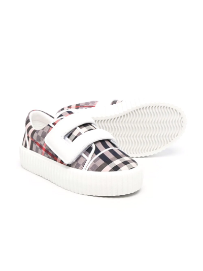 Shop Burberry Vintage Check Cotton Sneakers In Pink