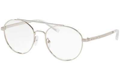 Shop Michael Kors St Barts Demo Round Ladies Eyeglasses Mk3024 1153 52 In Silver