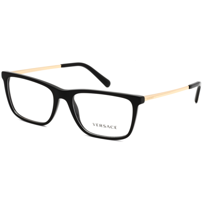 Shop Versace Transparent Rectangular Mens Eyeglasses 0ve3301 Gb1 54 In Black