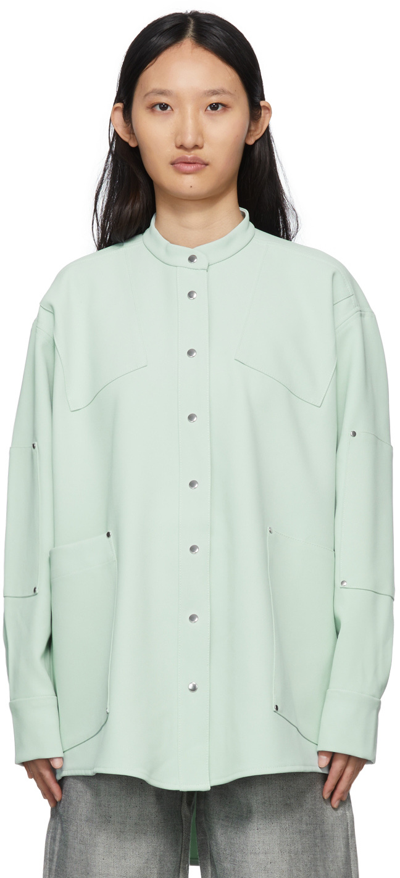 Shop Paris Georgia Blue Josephine Shirt In Mineral Blue