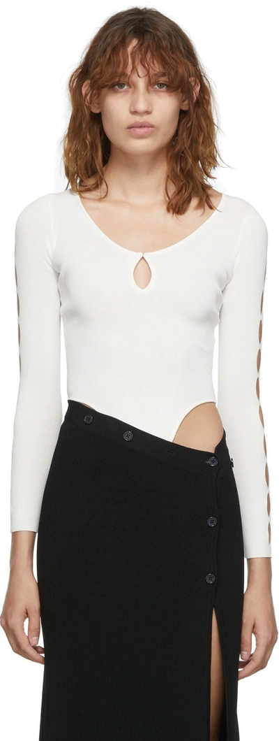 Aya Muse Off-white Alba Bodysuit In Cream