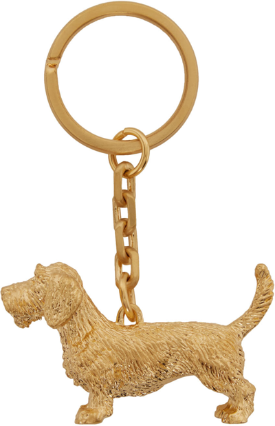 Shop Thom Browne Gold 3d Hector Keychain In 715 Gold