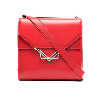 Shop Bottega Veneta The Clip Shoulder Bag In Chilli Red