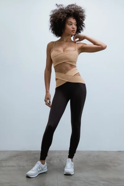 Shop Live The Process Orion Cutout High Waisted Legging In Chocolate
