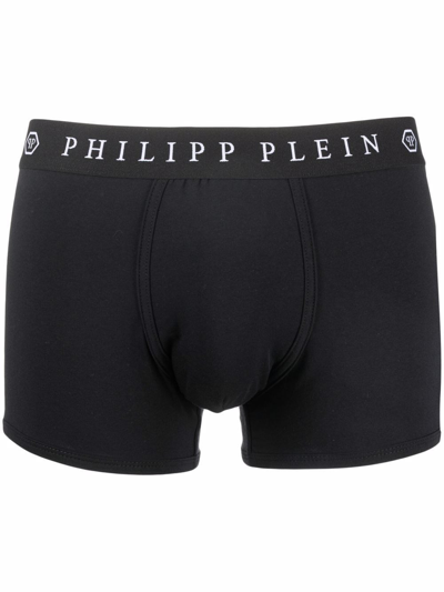 Shop Philipp Plein Boxer Logo In Nero