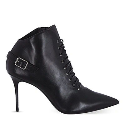 Shop Giuseppe Zanotti Lace Up Heeled Ankle Boots In Black