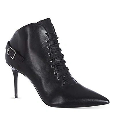 Shop Giuseppe Zanotti Lace Up Heeled Ankle Boots In Black