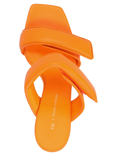 Shop Gia Borghini Perni 03 Collab. Pernille Teisbaek Shoes In Orange