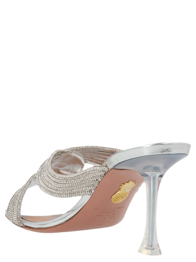 Shop Aquazzura Gatsby Shoes In Silver