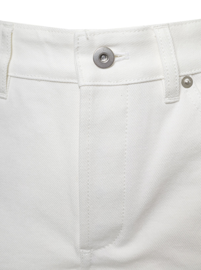 Shop Jil Sander White Five Pockets Denim Jeans