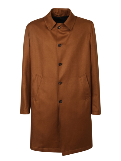 Shop Lardini Single-breasted Tailored Coat In Beige