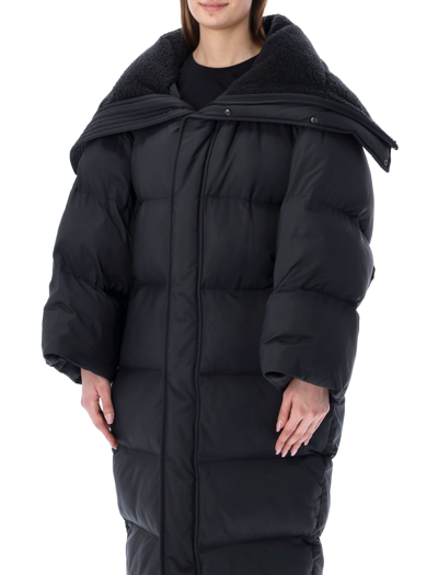 Shop Balenciaga Cb Oversized Quilted Padded Puffer Jacket In Black
