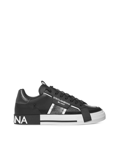 Shop Dolce & Gabbana Sneakers In Nero Argento