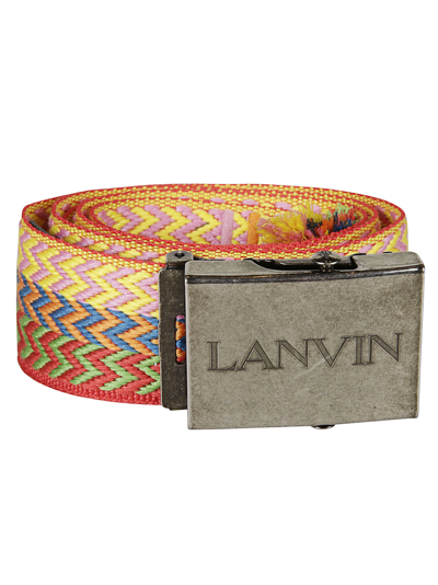 Shop Lanvin Curb Belt In Multicolor