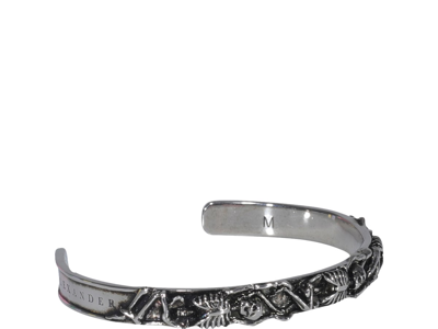 Shop Alexander Mcqueen Skeleton Bracelet In Silver