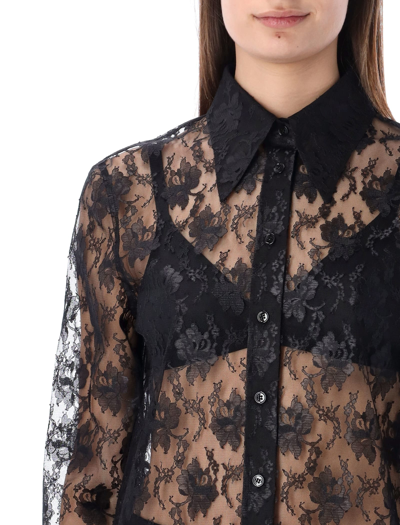Shop Philosophy Di Lorenzo Serafini Lace Shirt In Black