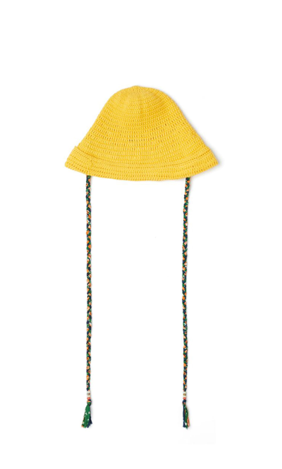 Shop Alanui Hat In Yellow