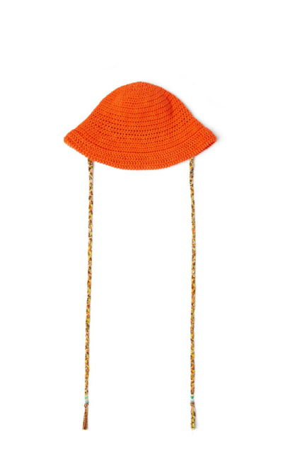 Shop Alanui Hat In Orange