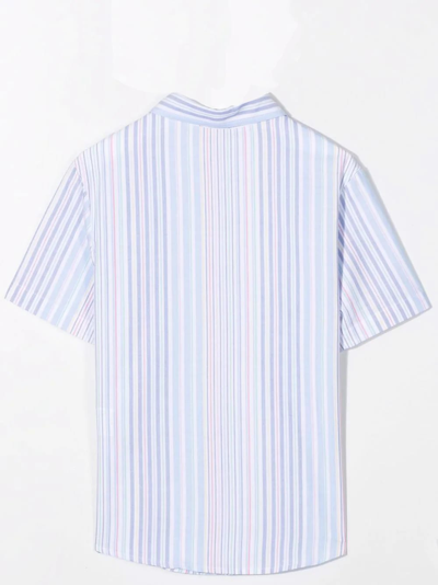 Shop Fay Striped Shirt In Bianco-multicolor