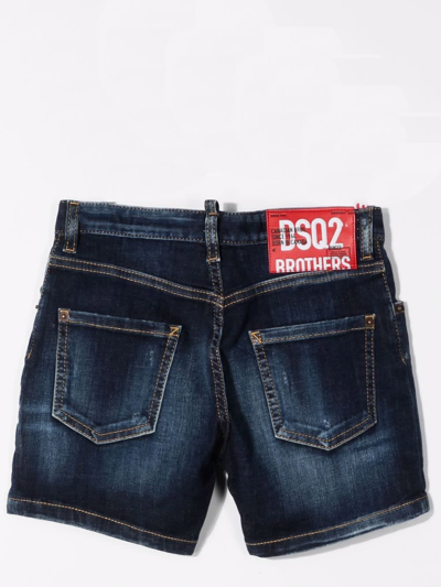 Shop Dsquared2 Denim Shorts With Logo