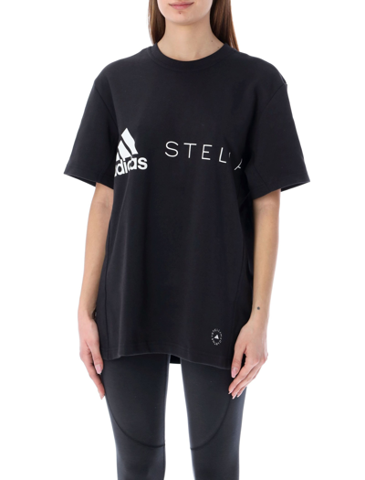 Shop Adidas By Stella Mccartney Logo T-shirt In Black