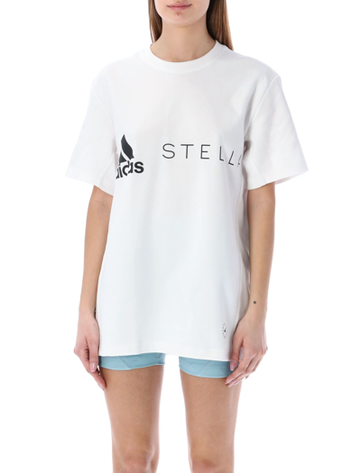 Shop Adidas By Stella Mccartney Asmc Logo T-shirt In White