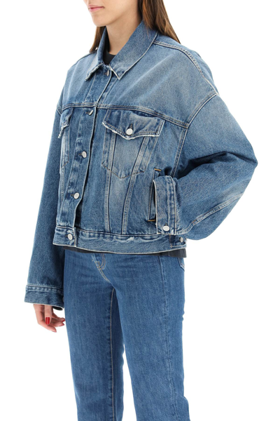 Shop Acne Studios Oversized Denim Jacket In Blue