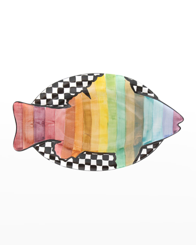 Shop Mackenzie-childs Rainbow Dinner Fish Platter