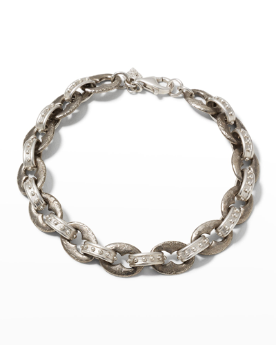 Shop Armenta Men's Sterling Silver Textured Link Bracelet