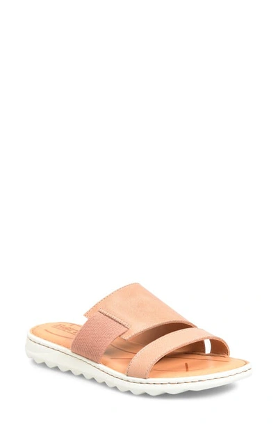 Shop Born Oceana Slide Sandal In Tan Leather