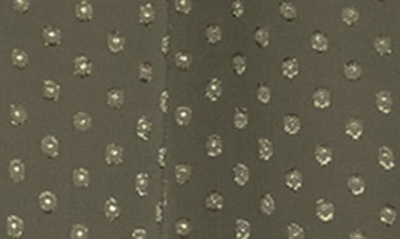 Dr2 By Daniel Rainn Floral Clip Dot Cap Sleeve Tunic Blouse In Herb Green