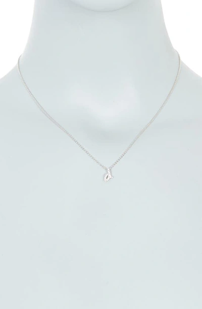 Shop Nadri Scipt Inital Pendant Necklace In Rhodium - D