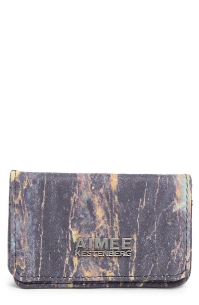 Shop Aimee Kestenberg Sammy Bifold Card Wallet In Midnight Marble