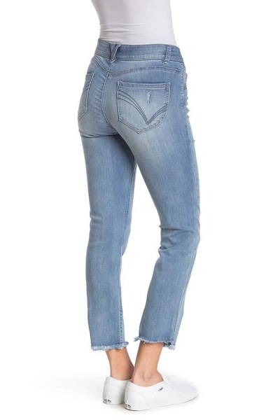 Shop Democracy Luxe Touch Ab Technology High Waist Crop Ankle Jeans In Lb-light Blue