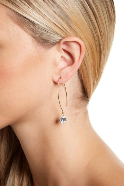 Shop Rivka Friedman 18k Gold Clad Dangle Cz Oval Threader Earrings