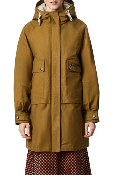 Bernie Hooded Utility Jacket In Olive