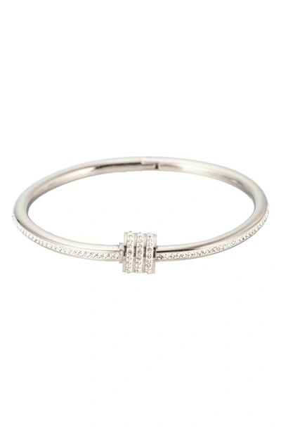 Shop Eye Candy Los Angeles The Luxe Collection Sophie Silver Titanium Cubic Zirconia Crystal Bracelet