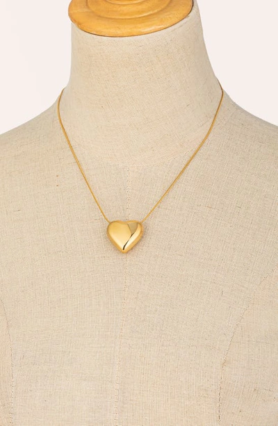Shop Eye Candy Los Angeles Super Heart Gold-tone Pendant Necklace
