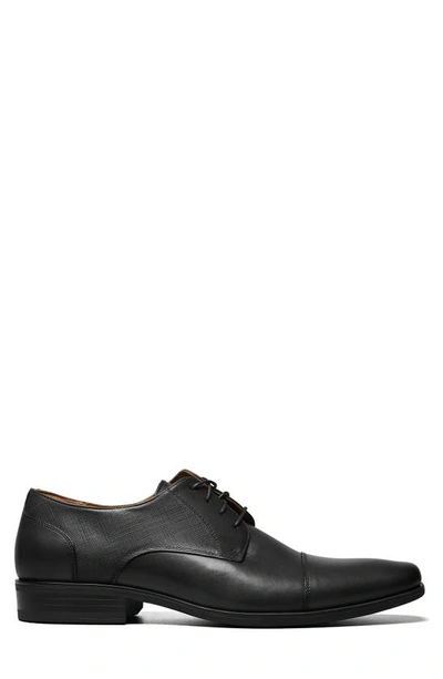 Shop Florsheim Jackson Cap Toe Derby In Black Scratch