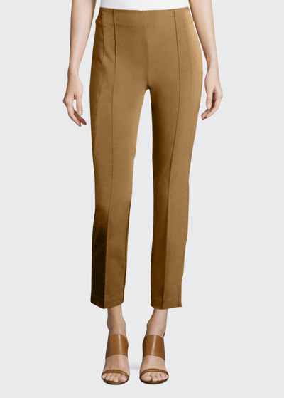 Shop Lafayette 148 Gramercy Acclaimed-stretch Pants In Cammello