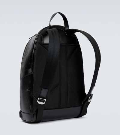 Shop Burberry Leather Backpack In Black