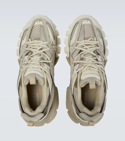 Shop Balenciaga Track Sneakers In Recyc Lg Beige/beige