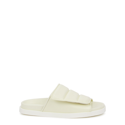 Shop Gia Borghini Gia 3 Ivory Quilted Leather Sliders