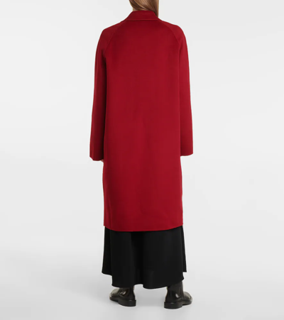 Shop Joseph Caia Wool And Cashmere Coat In Syrah