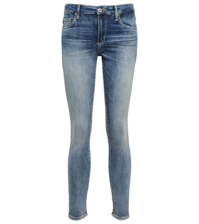 Shop Ag Farrah Skinny Ankle Mid-rise Jeans In Rmon